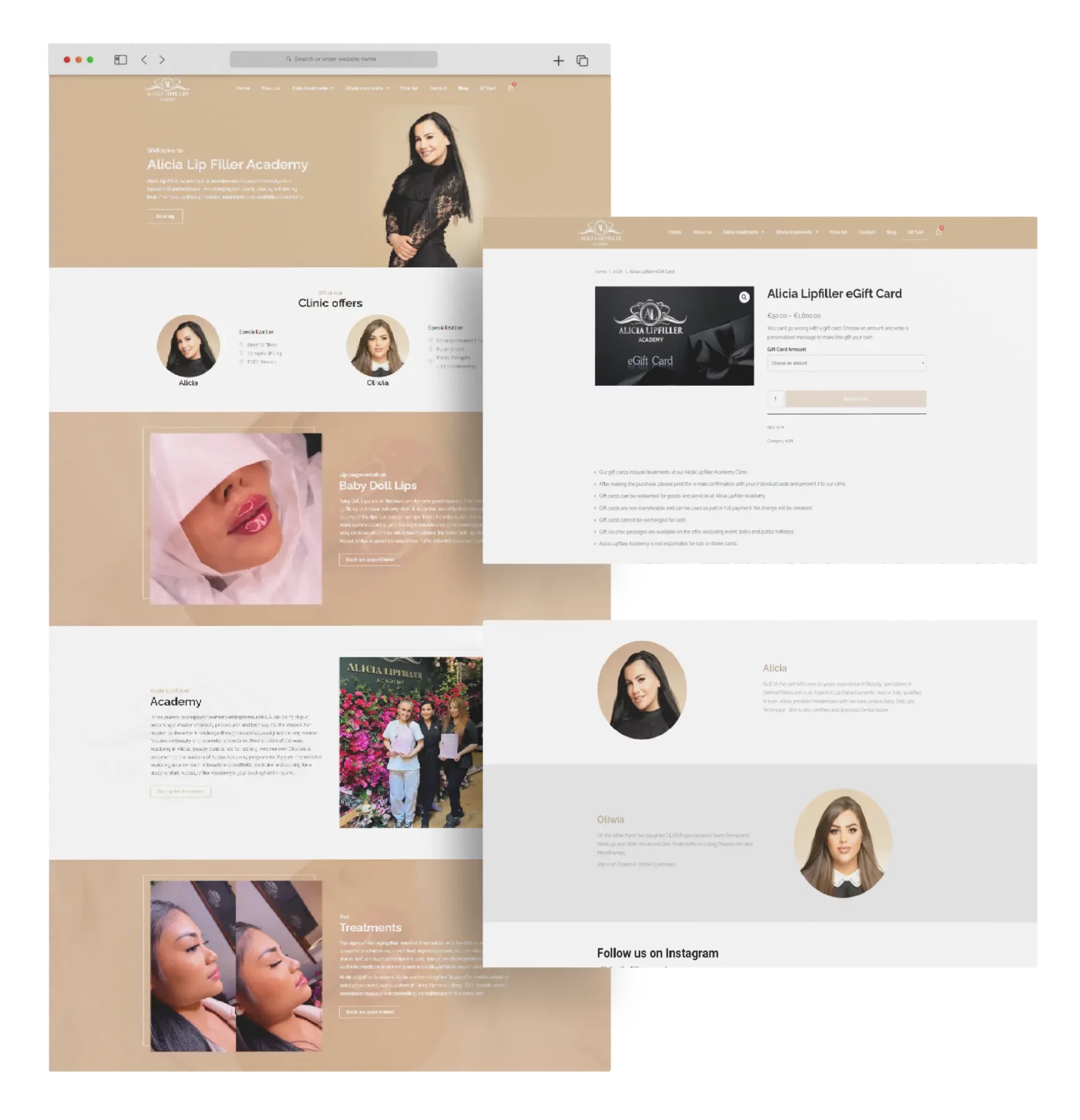 strona internetowa dla gabinetu kosmetycznego projekt inspiracja realizacja portoflio wykonawca