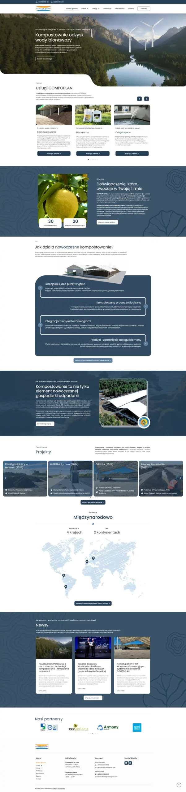 strona internetowa dla producenta kompostowni