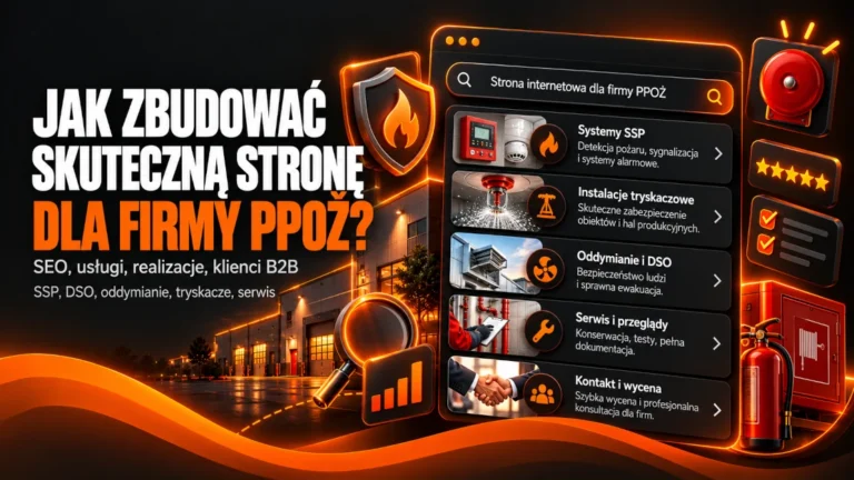 Strona internetowa dla firmy PPOŻ - poradnik z budowy strony internetowej